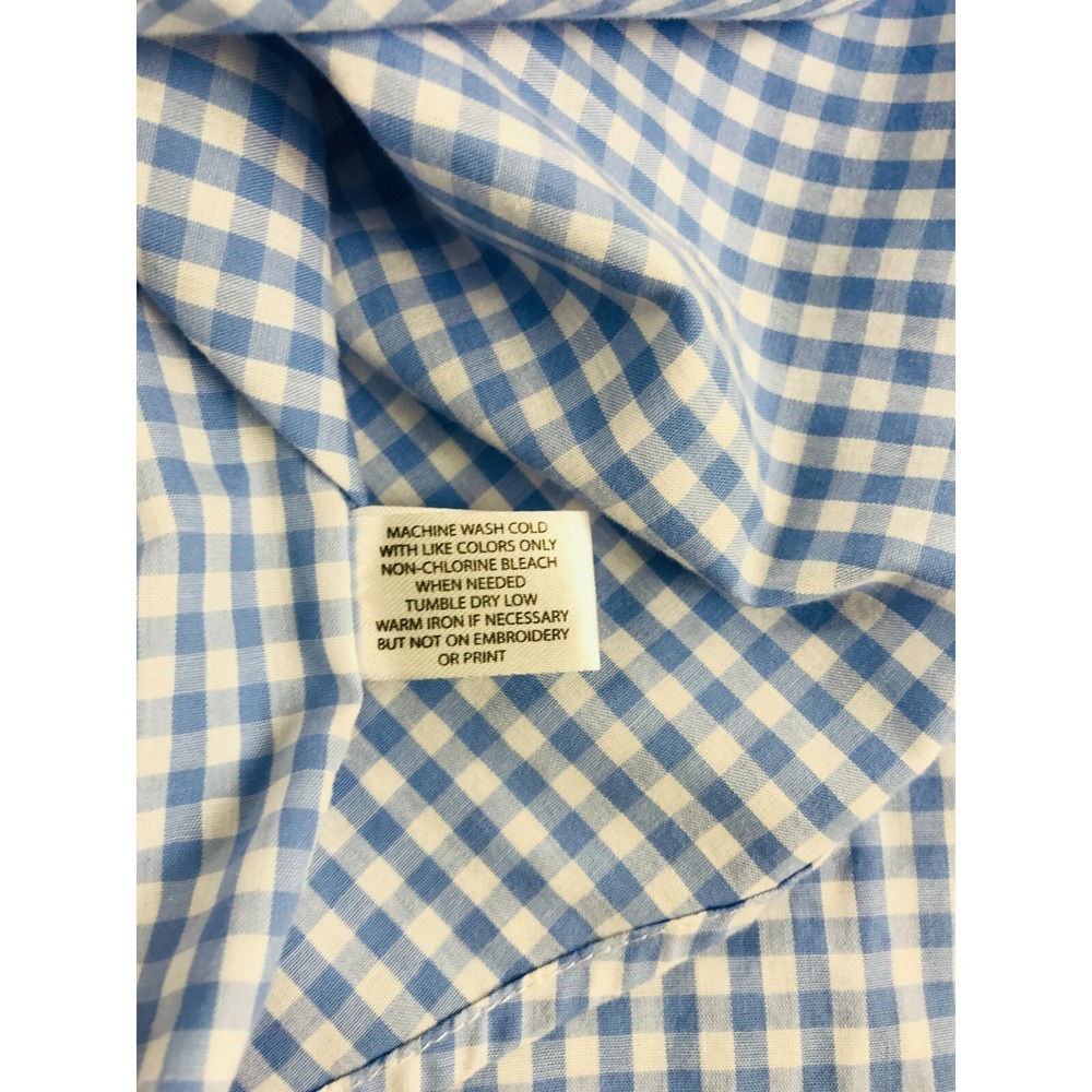 US Polo Assn. Shirt Men's Size XL Blue White Checkered Short Sleeve Button Down - Picture 6 of 6